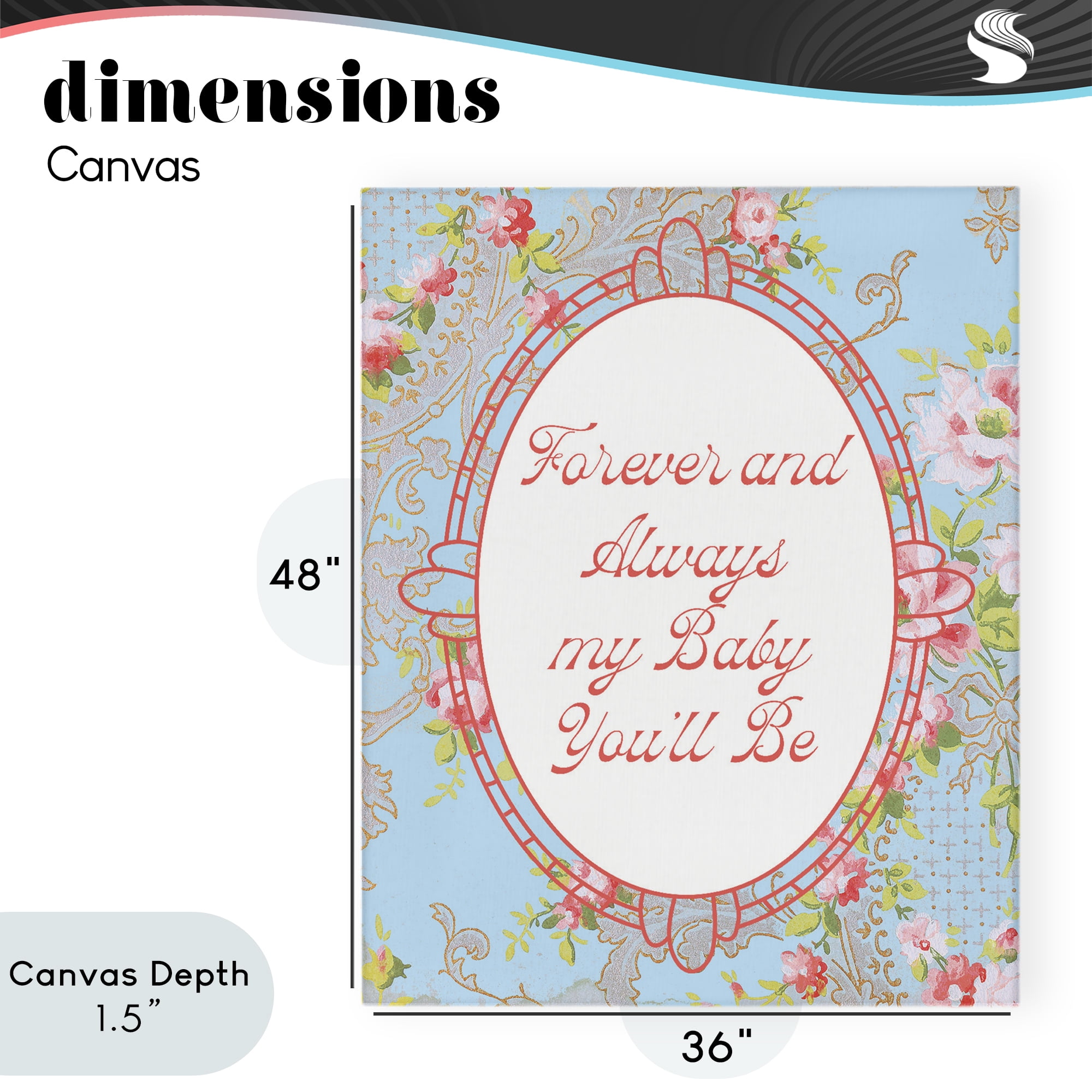 Stupell Industries Forever And Always My Baby Canvas Wall Art, design by Lil' Rue
