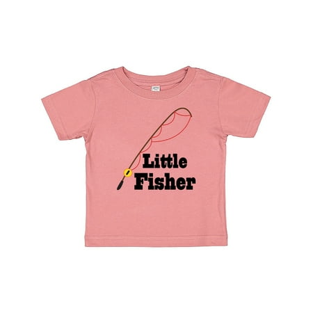 

Inktastic Little Fisher Fishing Gift Baby Boy or Baby Girl T-Shirt