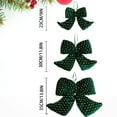 thumbnail image 3 of 11.8" Green Velvet Christmas Bows - Polyester Wreath Bows with Twist Ties for Xmas Tree, Gift Wrapping, Holiday Decor, Festive Home & Party Decoration, 3 of 9