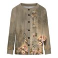thumbnail image 5 of Cárdigan informal para mujer, cárdigan con botones y estampado navideño, chaqueta de moda, blusa para mujer, 5 of 5