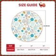 thumbnail image 2 of Lukts Gold Stars Blue Dots Pattern Print Color Life Christmas Tree Skirt, Winter Holiday Tree Mat Decoration ,Can be Used as A Shawl-36", 2 of 6