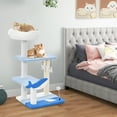 thumbnail image 2 of Costway Petsite Ocean-themed Cat Tree with Sisal Covered Scratching Posts Hanging Interactive Toys, 2 of 10