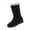 Black, variant on Willtoo Winter Boots for Women Side Zip Mid‑Calf Outdoor Walking Shoe, Pocket Decor Round Toe Wedge Snow Boots Warm Lined Non‑Slip Fashion Footwear