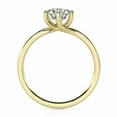 thumbnail image 3 of 1.20 Cts Certified Round Moissanite Solitaire Engagement Ring 18K White Gold Plated Bridal Wedding Ring 14K Gold and 925 Silver Ring gift for her, 3 of 3