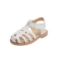 thumbnail image 3 of Viluyesy Girls’ Hollow-Out Princess Sandals – Soft-Sole Casual Beach Footwear with Decorative Cutouts and Closed-Toe Comfort Design Beige Size 3-4 T, 3 of 6