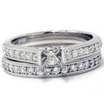thumbnail image 1 of 3/4ct Diamond Engagement Mount Wedding Ring Set 14K White Gold Setting, 1 of 2