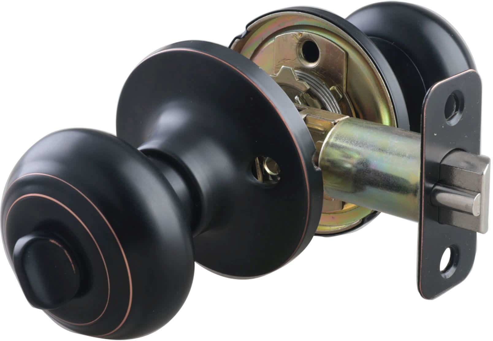 Miseno Mlk1050 Druid Single Cylinder Keyed Entry Door Flat Ridged Knob Set - Nickel