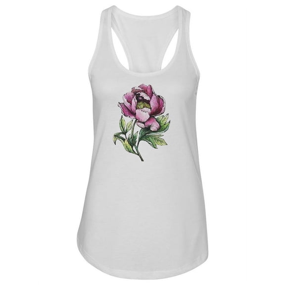 A Pink Peony Racerback Tank Women -Image by Shutterstock, Female Large