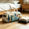 thumbnail image 5 of Btomtd Printed Patchwork Travel Tote Bag, Travel Shoulder Bag for Weekend Trips, Large Capacity Colorful Handbag, B, 5 of 8