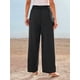 thumbnail image 4 of Pantalones de Vestir de Pierna y Cintura Alta para Mujer. Negro L, 4 of 8