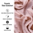 thumbnail image 4 of Casa Lino 4Pc Premium Bath Towels (54" x 27") - 100% Cotton, 400GSM, Ultra Soft & Absorbent (Blush), 4 of 6