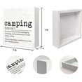 thumbnail image 5 of Zomyto 7"x7" Camping Definition Wood Box Sign Desk Decor Funny Camping Wooden Box Block Sign Decorations, 5 of 5