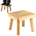 thumbnail image 5 of ​​BINGLI Small Wooden Stool 9.8''x9.2''x7.9'', Indoor Plant Stand Kids Step Stool Side Table for Kitchen Bathroom Bedroom Nursery, Solid Wood Multi Purpose Furniture​​, 5 of 9