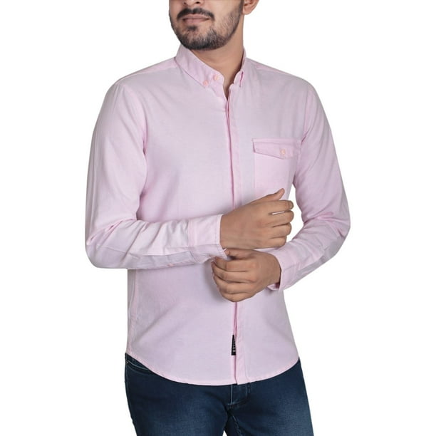 Pink casual deals shirt