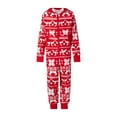 thumbnail image 2 of Family Matching Christmas Pajamas  onesie  Snowflake Deer Print Long Sleeve Sleepwear Nightwear, 2 of 10