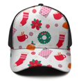 thumbnail image 2 of Christmas Baseball Cap – Stylish Spliced Design Adjustable Trucker Hat with Full Print Front & Brim, Breathable Cotton Blend Snapback for Sports, Travel & Daily Wear, 2 of 3