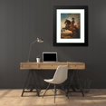 thumbnail image 4 of Carl Gustaf Pilo 20x24 Black Modern Framed Museum Art Print Titled - Frederik V on Horseback (1754), 4 of 5