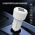 thumbnail image 5 of 12W/2.4A Fast Charging Dual USB Port Car Charger for Google Pixel 6 Pro, Pixel 6 - White, 5 of 5
