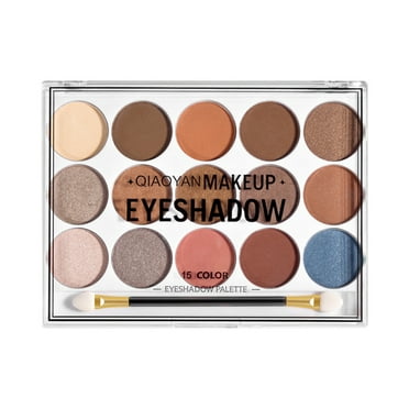 15 Colors Shiny Eyeshadow Palette Long Lasting Pearlescent Matte Eyeshadow Powder Cosmetic 1#