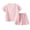 Pink, variant on Girls Boys Athletic Shorts Set 2 Piece Summer Clothes Outfit Breathable Mesh Tee and Gym Shorts Sizes 1-18 Years