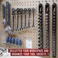 thumbnail image 4 of Precision Defined Aluminum Tool Socket Holder | Black, Single 3/8-Inch x 16 Clips | Heavy Duty Organizer, 4 of 5