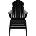 thumbnail image 4 of Ensemble de 2 Pcs Chaise Adirondack Pliante Classique avec Repose-Pieds Ottoman, 4 of 4