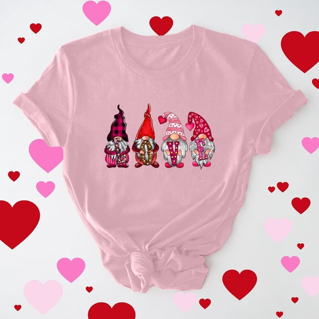 T-shirt Décontracté à Col Rond et Manches Courtes Imprimé Arbre de Noël pour Femmes