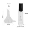 thumbnail image 3 of 8 Pcs Refillable Nail Polish Bottles Transparent Glass Nail Varnish Rectangle Bottles 7ml, 3 of 5