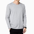 thumbnail image 3 of Mens Casual Slim Crew Neck Pullover Long Sleeve Muscle Tee T-Shirt Tops Blouse, 3 of 8