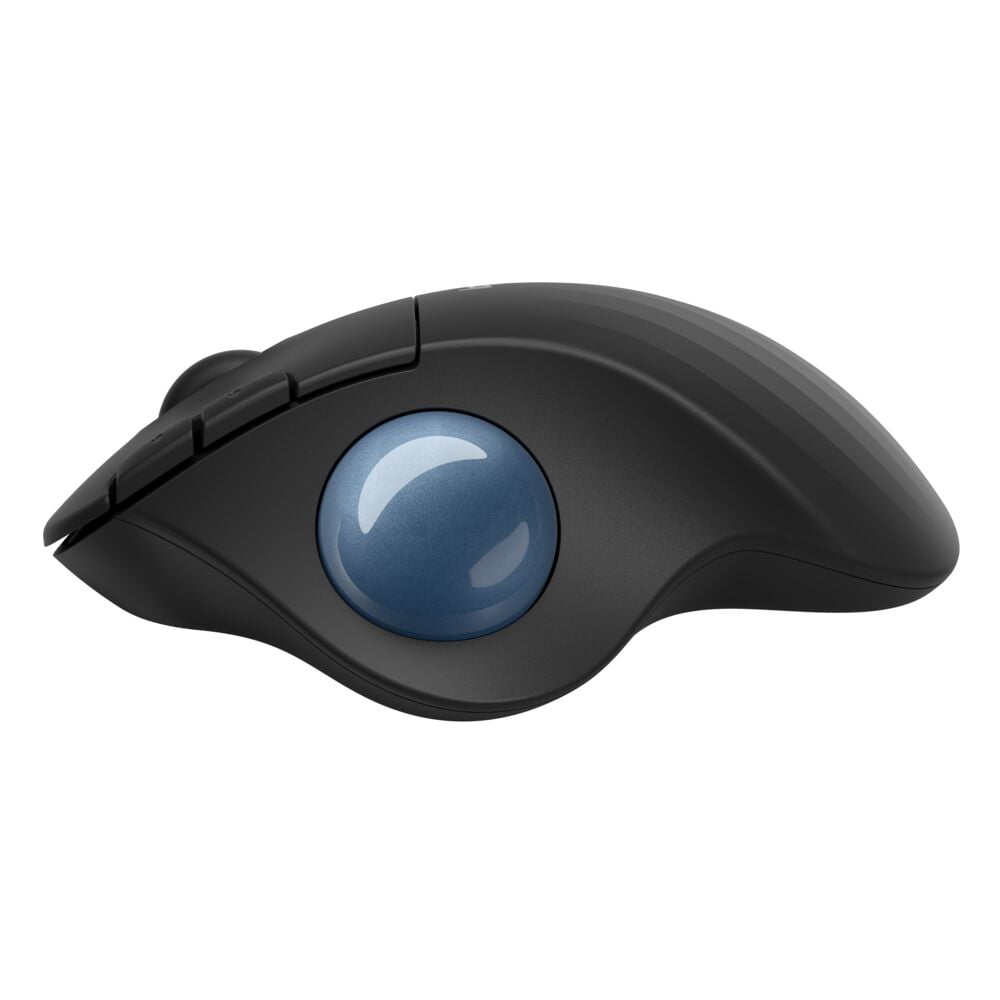 Logitech Ergonomic Wireless Trackball Mouse, Easy Thumb Control, Smooth Tracking, Black