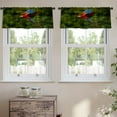 thumbnail image 2 of LALILO Kitchen Curtain Valance Red Parrot Rain Parrot Flying Rod Pocket Window Curtain 52"x 18" Set of 2, 2 of 5