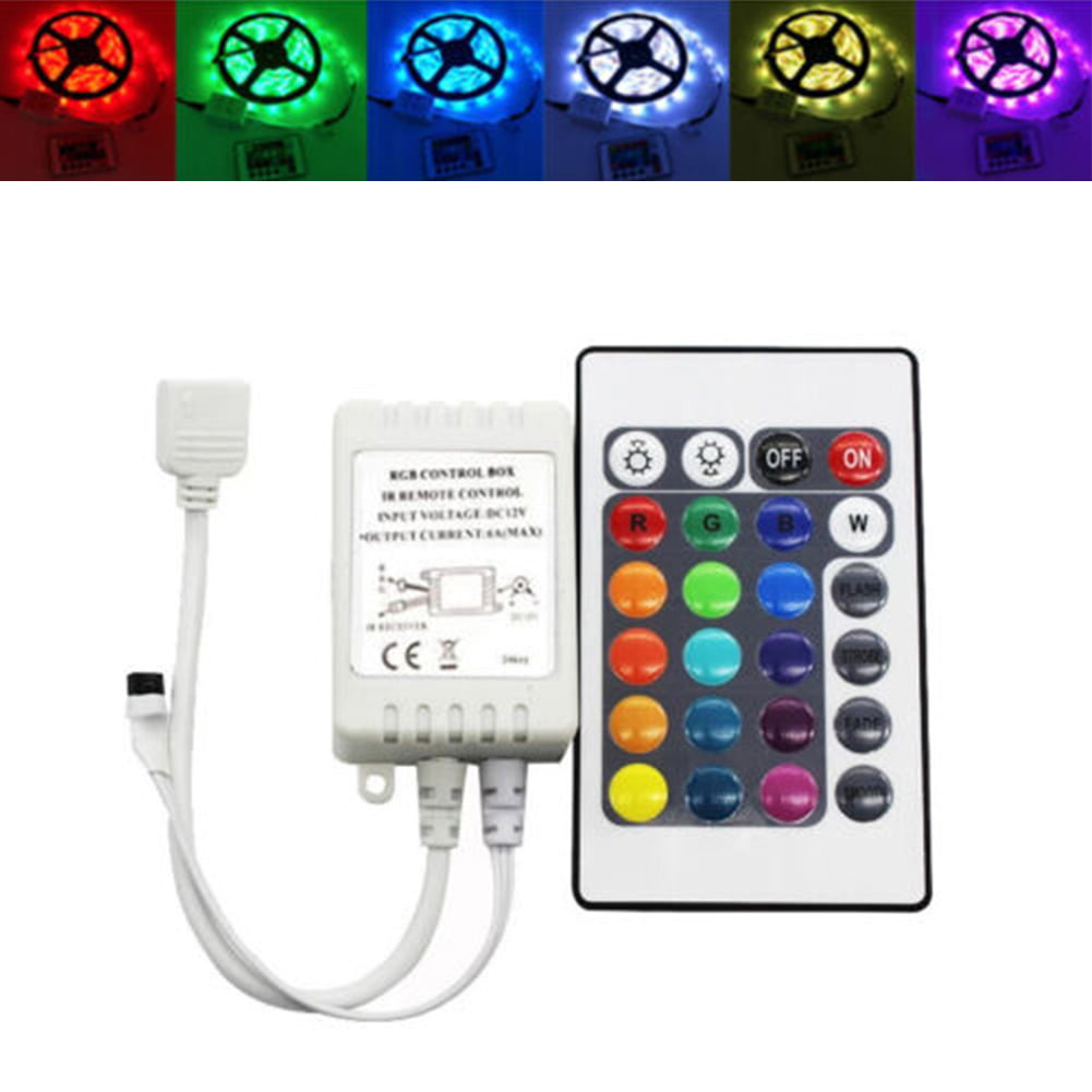 24 Button Wireless RGB LED Light Controller Ir Remote 12v Dimmer for LED  Strip