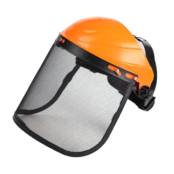 Zxpjkyu Forestry Mesh Visor Covers, Grass Mowing Face Cover, Comfortable to Wear, Garden Orange