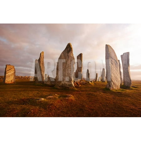 Callanish Standing Stones: Neolithic Stone Circle in Isle of Lewis, Scotland Print Wall (Best Stone Circles In Scotland)