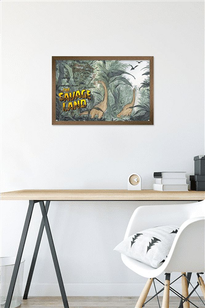 Marvel: Hero Lands - The Savage Land 2 Wall Poster, 14.725" x 22.375" Framed