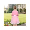 thumbnail image 5 of Sunny Fashion Girls Dress Pink Blush Velvet Sequin Tulle Long Sleeve Bow Princess Party Wedding Garden 6 Years, 5 of 7