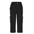 thumbnail image 3 of AherBiu Cargo Capri Pants for Women High Waisted Straight Leg Juniors Hiking Capris with Multi Pockets Streetwear, 3 of 4
