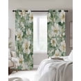 thumbnail image 3 of Sage Green Spring Floral Blackout Curtains 63 Inches Long for Bedroom, Summer Botanical Farmhouse Thermal Insulated Room Darkening Black Out Window Curtain Panels Grommet Drapes for Living Room, 3 of 8