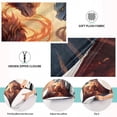 thumbnail image 3 of Fantasy Dragons Battle Plush Pillow Cases King Size Ultra Soft Warm Pillowcases with Zipper 20"x40", 3 of 9
