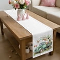 thumbnail image 6 of Easter Egg Table Runner 48 Inches Long for Kitchen Dining, Green Truck Butterfly Idyllic Tree Leaves Dresser Scarf Farmhouse, Dining Table Decorations for Wedding/Parties, 13 x 48 In, 6 of 8