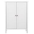 thumbnail image 4 of SamyoHome White Wooden Accent Storage Cabinet, Bathroom Floor Cabinet, Free Standing Kitchen Sideboard Buffet Cupboard for Entryway Living Room, 4 of 11