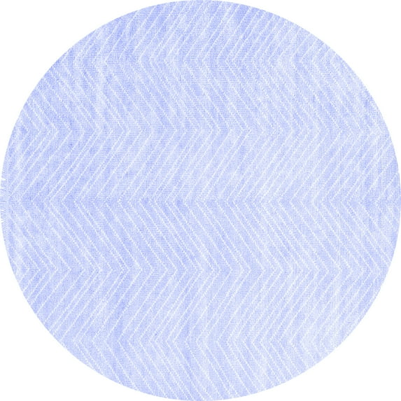 Ahgly Company Indoor Round Solid Blue Modern Area Rugs, 5' Round