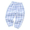 thumbnail image 3 of Boys Trousers Elastic High Waisted Joggers Sweatpants Cargo Joggers Pants for Boys Outdoor Youth Summer Clothes for Teens (Light Blue,18-24 Months), 3 of 3