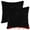Black, variant on Unique Bargains 4 Pcs Checkered Faux Fur Plush Throw Pillow Covers Home Decor Pillowcases Grey 12" x 20"