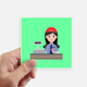 thumbnail image 1 of Cajero de servicios Adhesivo Cuadrado Impermeable Unbranded 10cm x 10cm 8 pcs, 1 of 1