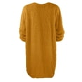 thumbnail image 3 of Womens Fall Winter Loose Sweater Dress Crew Neck Long Sleeve Furry Short Dresses Casual Fuzzy Outfits, 3 of 5