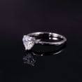 thumbnail image 2 of Dash Jewel 14k White Gold Plated Ring - 1.8 Ct Heart Cut VVS1/D Lab Created Simulated Diamond Engagement Ring for Women - Classic Solitaire Style - Celebrate Your Forever with Elegance and Charm, 2 of 3