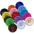 thumbnail image 5 of y 2" (50mm) Large Craft Flat Back Buttons 4 Holes Multicolor 15 Pieces for Craft Making, Clothing Sewing and Projects, Scrapbooking, 5 of 5