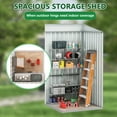 thumbnail image 4 of Jaxsunny 3 x 3 ft Outdoor Storage Metal Shed with Sloping Roof and Single Lockable Door for Patio Lawn Backyard,Gray, 4 of 10