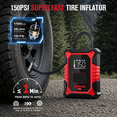 thumbnail image 4 of GOOLOO A3 Lite Jump Starter with Air Compressor, 2500A Peak Portable Car Battery Jump Starter for Up to 7.0L Gas & 5.5L Diesel Engines, 12V Lithium Battery Booster Pack with 150PSI Tire Inflator, 4 of 10